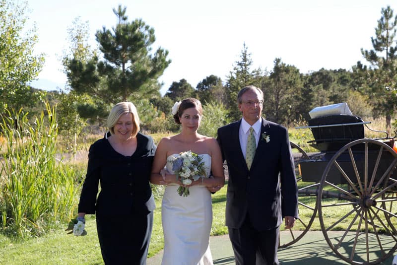 bride and parent