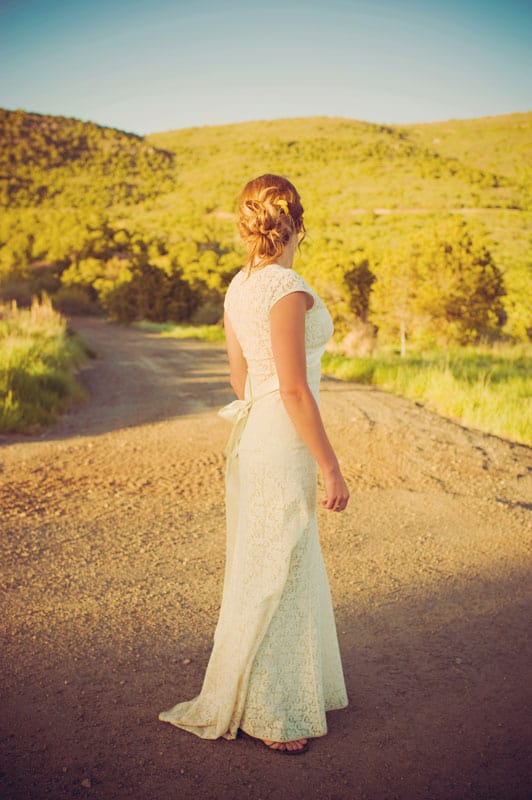 bride side view