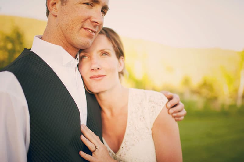 bride and groom closeup