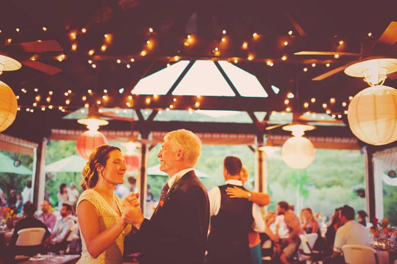 bride and father dancing