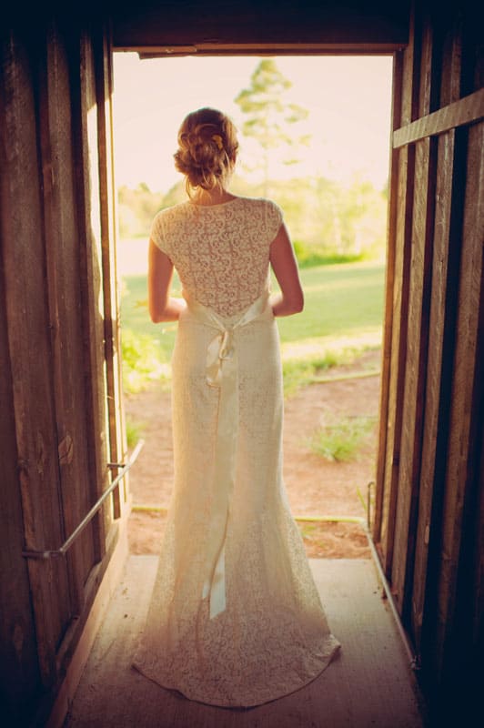 bride back view