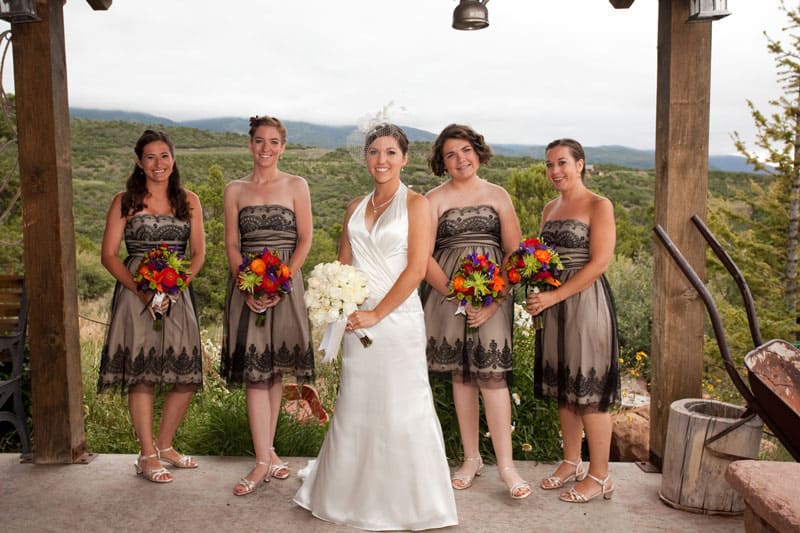 bride and bridesmaid