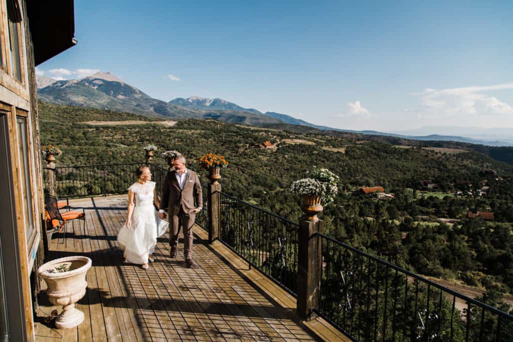 couple walking on a walkway at Ceder Bend Lodge