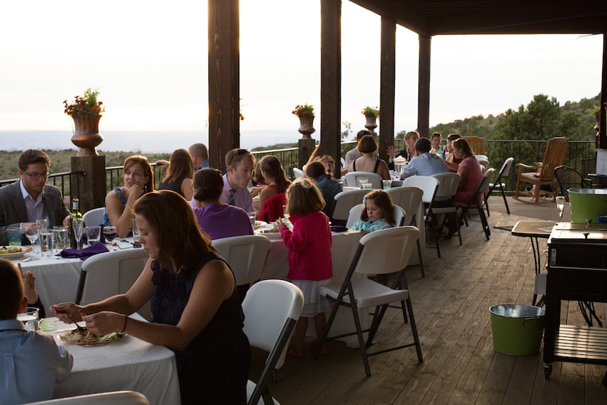 a wedding reception at Ceder Bend Lodge