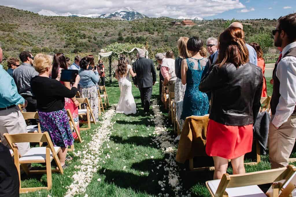 outdoor wedding at Whispering Oaks Ranch near Moab, Utah